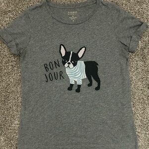 Kate Spade Broome Street Frenchie Graphic Tee